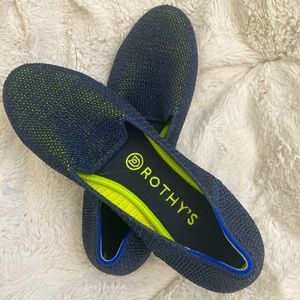 Rothy’s Limited Edition Blue metallic lattice loafers